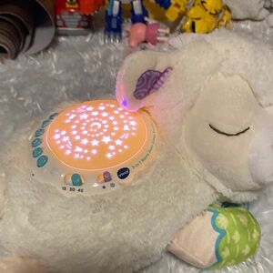 Sleepy Sheep Night Light Toy - White and Purple